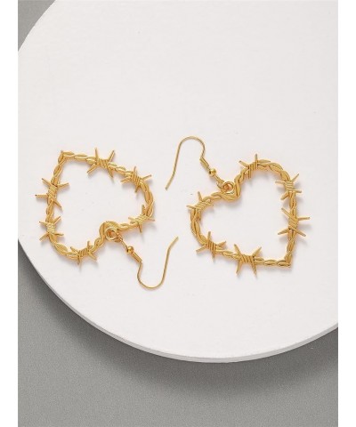 Barbed Wire Earrings Heart Earrings for Women Thorn Heart Ear Ring Ear Studs for Girls Ear Jewelry Summer Gift G-447 $7.53 Ea...