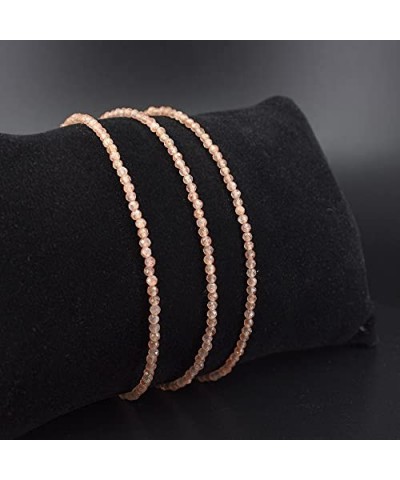 Natural Red Garnet Beads Bracelet, January Birthstone, Handmade Jewelry, Sliver Plated Chain, Gift For Her (Red Garnet) Sunst...