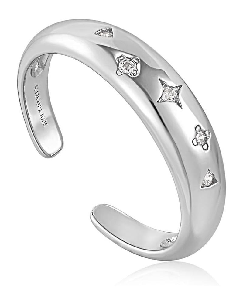 Silver Scattered Stars Adjustable Ring R034-01H $39.62 Body Jewelry