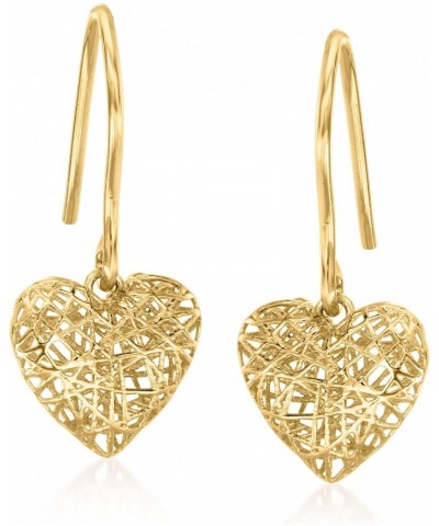 14kt Yellow Gold Heart Drop Earrings $81.60 Earrings
