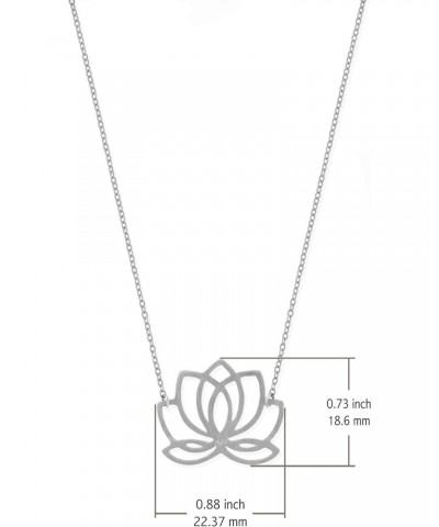 Jewelry Sterling Silver Lotus Blossom Flower Necklace, 16 inches $21.60 Necklaces