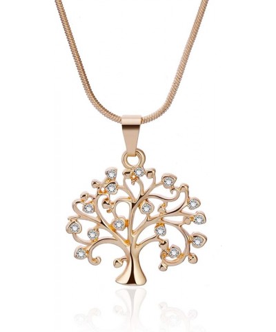 Tree of Life Necklace for Women, Gold or Silver Chain Pendant Necklace Girls Gift Necklace with CZ Crystal Gold Plated $6.98 ...