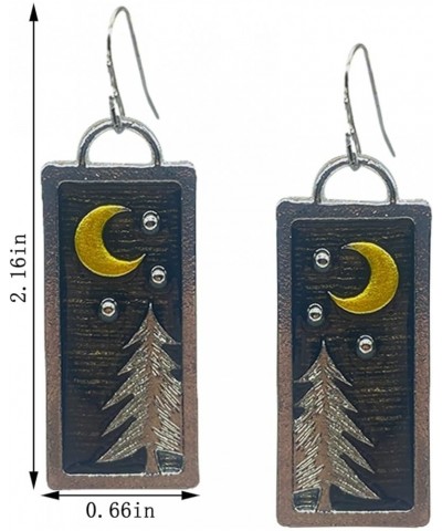 Unique Handmade Retro Silver Mountain Dangle Drop Earrings Stainless Steel Nature Forest Earrings For Women Girls tree $6.23 ...