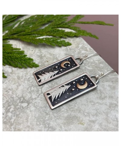 Unique Handmade Retro Silver Mountain Dangle Drop Earrings Stainless Steel Nature Forest Earrings For Women Girls tree $6.23 ...