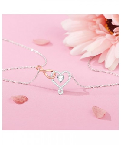 Infinity Heart Necklaces for Women Mother Daughter Necklaces Birthday Gifts for Grandmother Aunt Niece Grandma Sister Girlfri...