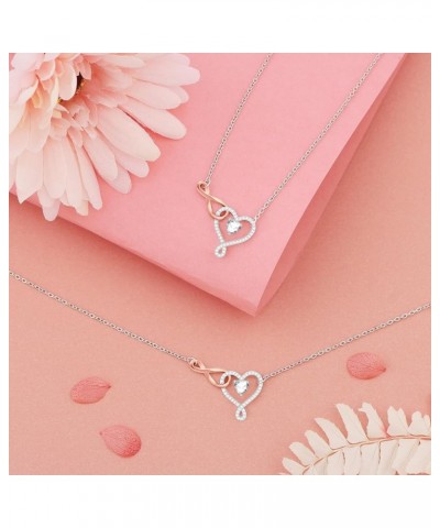 Infinity Heart Necklaces for Women Mother Daughter Necklaces Birthday Gifts for Grandmother Aunt Niece Grandma Sister Girlfri...