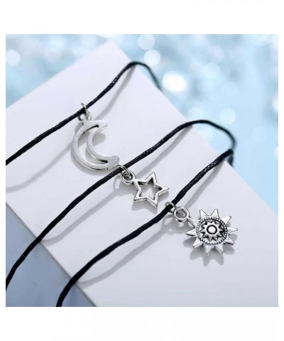 Star Moon Anklets Black Sunflower Multi-Layer Anklet Leather Anklets Boho Ankles Chain Beach Foot Jewelry for Women and Teen ...