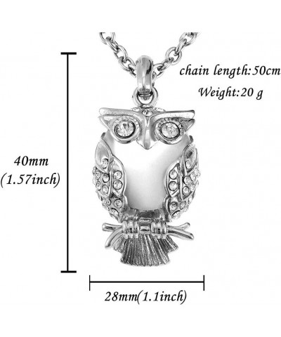 Classic Owl Stainless Steel Ashes Memorial Urn Necklaces Pendant Cremation Keepsake Jewelry with Funnel Filler Kit Grandma $1...