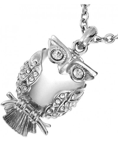 Classic Owl Stainless Steel Ashes Memorial Urn Necklaces Pendant Cremation Keepsake Jewelry with Funnel Filler Kit Grandma $1...