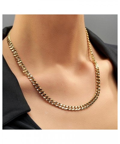 Cuban Link Chain Necklace 24k Gold Plated for Men and Women (6mm & 9.5mm) 20 inches 6mm Cuban Link Chain Gold $40.87 Necklaces