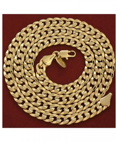 Cuban Link Chain Necklace 24k Gold Plated for Men and Women (6mm & 9.5mm) 20 inches 6mm Cuban Link Chain Gold $40.87 Necklaces