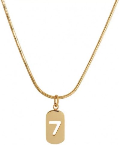 18K Gold Plated Lucky Seven Charm Necklace $18.49 Necklaces