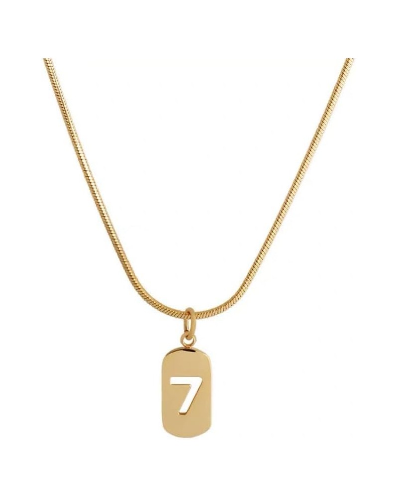 18K Gold Plated Lucky Seven Charm Necklace $18.49 Necklaces