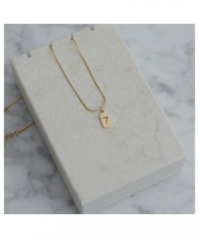 18K Gold Plated Lucky Seven Charm Necklace $18.49 Necklaces