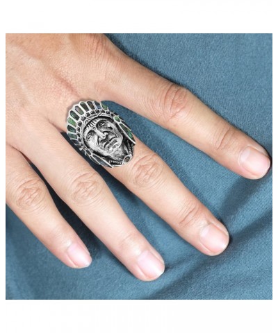 Abalone Shell Native American Style .925 Sterling Silver Ring | Native American Rings for Women Sterling Silver | Ring Weight...