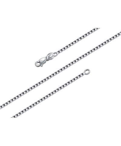 925 Sterling Silver Box Chain Necklace, 1mm 1.5mm Italian Chain with Lobster Claw Clasp 14-30 Inch/Silver Chain Necklace, Gol...