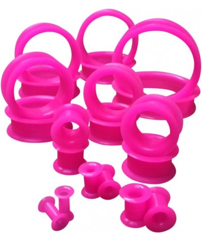 Pair of Pink Soft Silicone Ear Tunnels Plugs - up to Size 50mm! 2g (6mm) $8.45 Body Jewelry