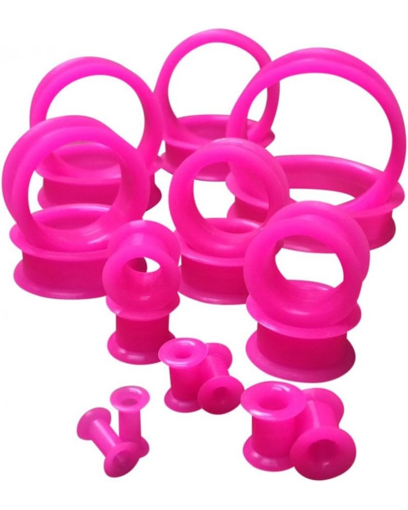 Pair of Pink Soft Silicone Ear Tunnels Plugs - up to Size 50mm! 2g (6mm) $8.45 Body Jewelry