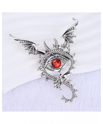 Flying Dragon Evil Eye Brooch Pin for Women Men Gold Plated Fashion Crystal Lucky Charms Vintage Brooch Eyes Lapel Pin Scarf ...