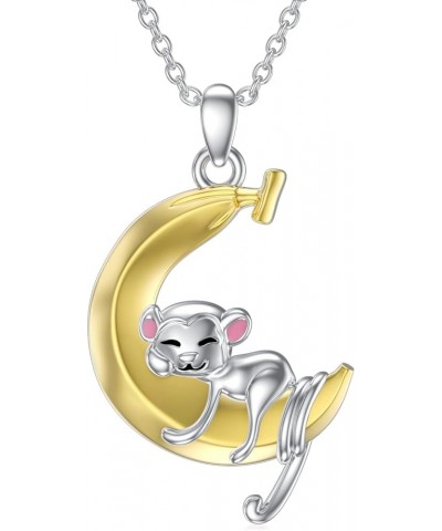Bunny/Pig/Dragon/Owl/Monkey/Polar Bear/Shark/Dog/Dove/Flamingo Necklace 925 Sterling Silver Animals Jewelry Gifts for Women W...