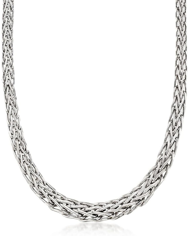 Sterling Silver Graduated Wheat-Link Necklace 18.0 Inches $63.36 Necklaces