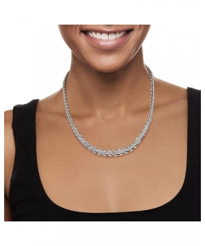 Sterling Silver Graduated Wheat-Link Necklace 18.0 Inches $63.36 Necklaces