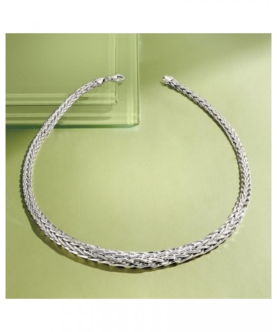 Sterling Silver Graduated Wheat-Link Necklace 18.0 Inches $63.36 Necklaces