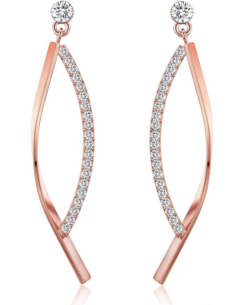 Platinum-Plated or 18K Gold Plated or 18K Rose Gold Plated Cubic Zirconia Drop Earrings- Gifts for Women/Girls (1.5 cttw) 18K...