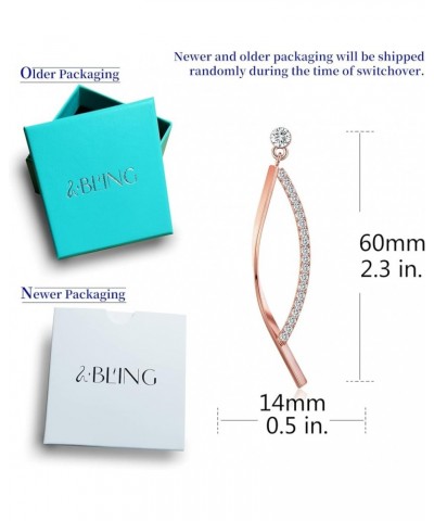 Platinum-Plated or 18K Gold Plated or 18K Rose Gold Plated Cubic Zirconia Drop Earrings- Gifts for Women/Girls (1.5 cttw) 18K...