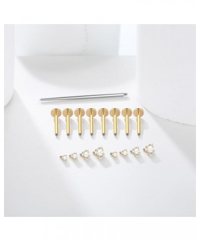 16G 18G Labret Jewelry Internally Threaded Lip Nose Piercing Studs Medusa Ashely Piercing Jewelry Tragus Earring Studs 16G, 1...