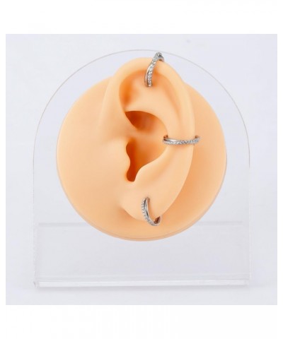 Cartilage Earring Hoop for Conch Helix 16G 8mm 10mm 12mm, ASTM F136 Titanium Piercing jewelry for Women & Men, Body Implant G...