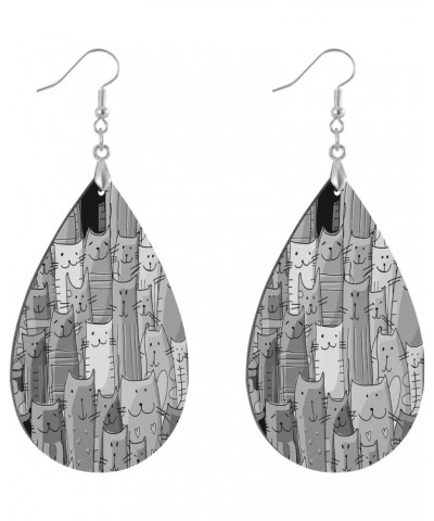 Stylish Custom Wooden Dangle Lightweight Drop/Leaf Earrings Copper Plated Silver Earring Multi 36 $7.55 Earrings