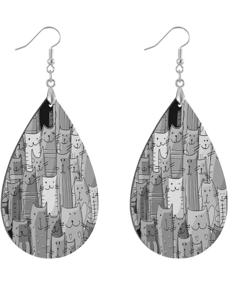 Stylish Custom Wooden Dangle Lightweight Drop/Leaf Earrings Copper Plated Silver Earring Multi 36 $7.55 Earrings