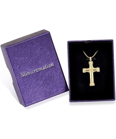 Rope Winding Cross Cremation Jewelry for Ashes Urn Cremation Pendant Necklace with Mini Keepsake Urn Memorial Ash Jewelry Gol...