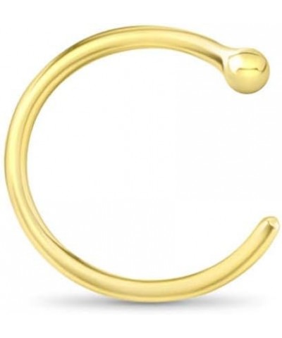 14k Yellow Gold Nose Hoops Open Nose Rings 1/4" 9/32" 5/16" 3/8" 22G 20G 18G 9/32" -20G $14.19 Body Jewelry