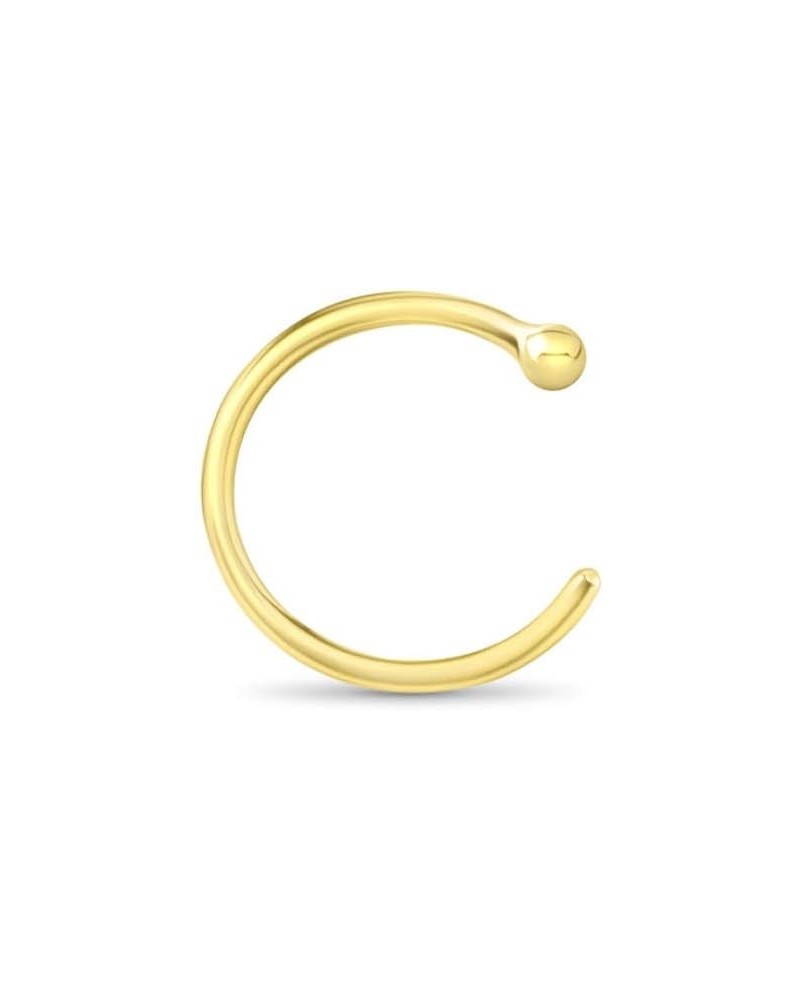 14k Yellow Gold Nose Hoops Open Nose Rings 1/4" 9/32" 5/16" 3/8" 22G 20G 18G 9/32" -20G $14.19 Body Jewelry