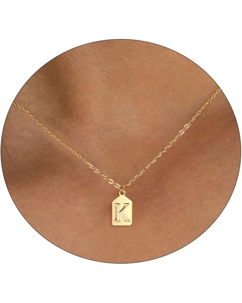 Dainty Gold Necklace for Women 14K Gold Plated Initial Necklaces for Women A-Z Letter Pendant Necklace Trendy Personalized Na...