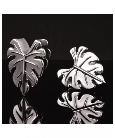 Simple Leaf Opening Hypoallergenic Stainless Steel 0g 2g Plugs Ear Gauges Tunnels Piercing Expander Stretchers Fashion Body J...