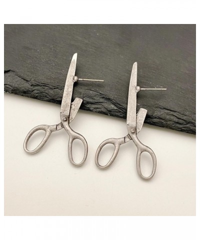 Vintage Scissors Dangle Drop Stud Earrings for Women Girls Hairdresser Minimalist Scissor Dangling Earring Personalized Jewel...