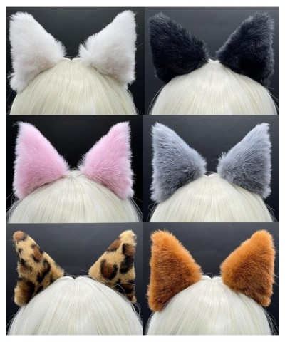 Fox Wolf Cat Ears Headband Clips, Animal Furry Ears,Christmas Halloween Ears,Cosplay Costume Accessory Funny Gifts Multicolor...