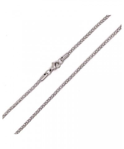 Mesh Serpentine Chain 2mm Womens Silver Stainless Steel Snakeskin Necklace 16-24-Inch 24.0 Inches $9.17 Necklaces