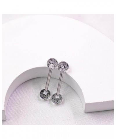 14G 316L Heart Nipple Cliker Surgial Steel Opal Nipple Ring Nipple Piercing Jewelry Shiny Heart Clear CZ Nipple Bars Nipple B...