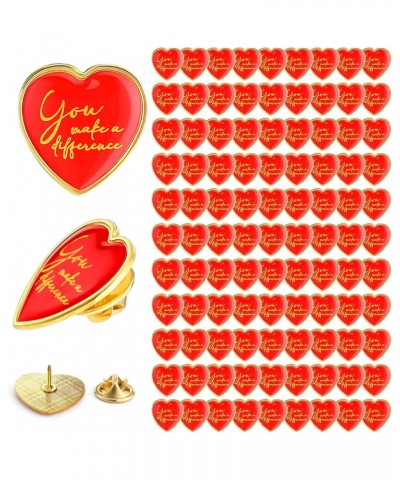 You Make a Difference Button Pins Heart Shape Motivational Lapel Pins Enamel Pins Bulk Recognition Kawaii Heart Pin Encouragi...