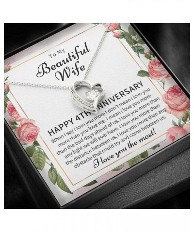 4 Year Anniversary Necklace Gift For Wife – Four Year Wedding Jewelry Gift For Her – 4th Wedding Anniversary Wife Gift – 4th ...