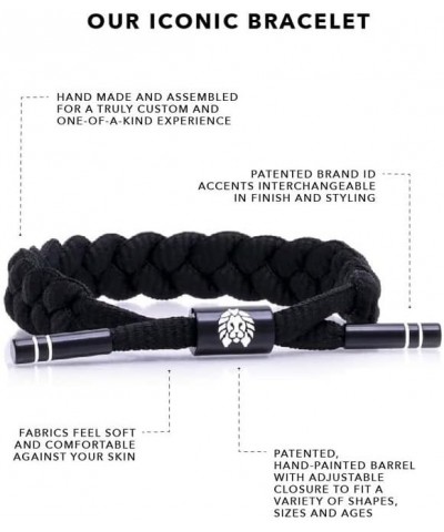 Original Onyx Hand Braided Men's Adjustable Bracelets for All Ages Level 9 | Black/White Medium/Large 6-7.5 Inches $10.15 Bra...