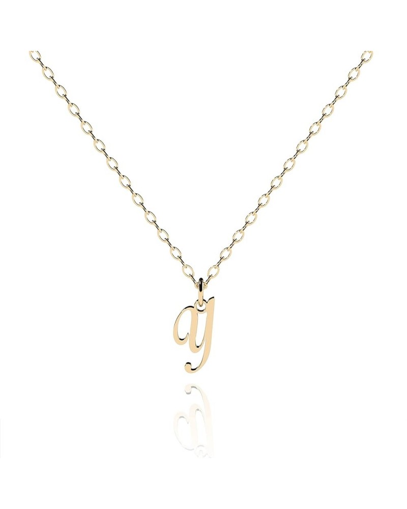 A-Z Letter Pendant Necklace for Women 14k Gold/Rose Gold Plated or 925 Sterling Silver Cute Pretty Dainty Girls Women's Capit...