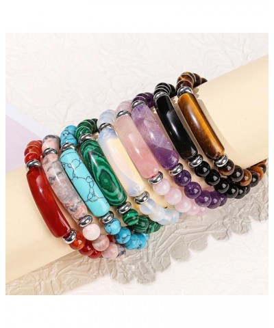 Pheromone Bracelet, Natural Stone Stretch Beaded Bracelet, Good Luck Energy Chakra Stone Bangle for Women and Men X $10.73 Br...