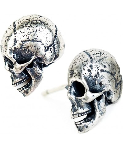 Women Men Punk Gothic 925 Sterling Silver Ear Stud Hypoallergenic Vintage Earrings Style III $16.95 Earrings