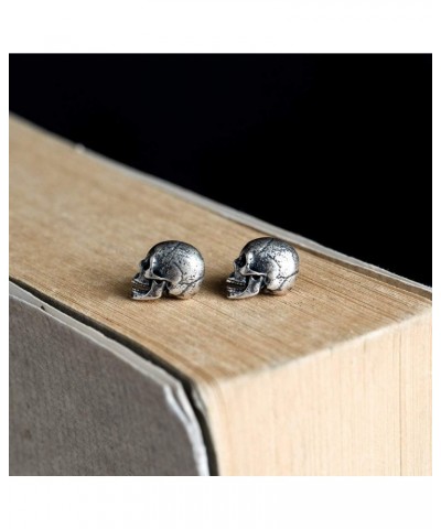 Women Men Punk Gothic 925 Sterling Silver Ear Stud Hypoallergenic Vintage Earrings Style III $16.95 Earrings