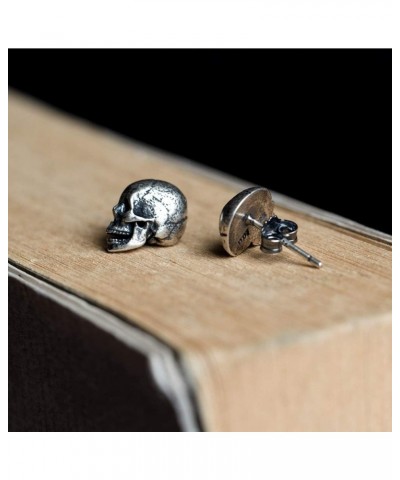 Women Men Punk Gothic 925 Sterling Silver Ear Stud Hypoallergenic Vintage Earrings Style III $16.95 Earrings